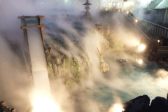 当館の源泉「湯畑」（冬）