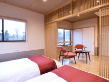 別館【リニューアル和洋室　ふよう】　ツイン＋リビング／トイレ付