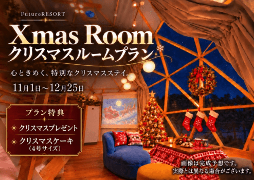 この冬、期間限定でクリスマスルームが登場
大切な人と心に残るクリスマスをお過ごしください。