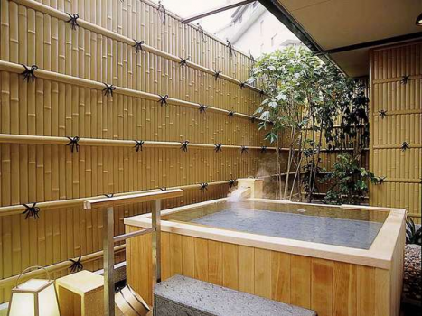 【訳あり狭小15㎡】温泉露天風呂付洋室（檜風呂タイプ）、洗い場あり・シャワーなし