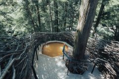 Corvo de Ouro with an open-air bath resembling a treehouse. Corvo de Ouro with an open-air bath resembling a treehouse.