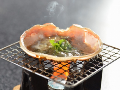 生かにみそ甲羅焼き