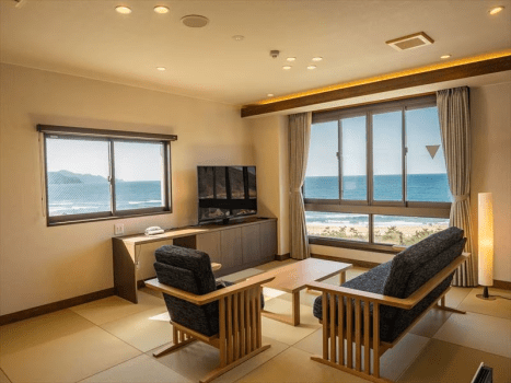 [Non-smoking] Special room with sea view, 67㎡, with semi-open-air bath (6th or 7th floors)