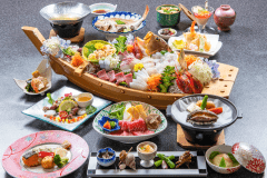 春の舟盛付き海鮮会席