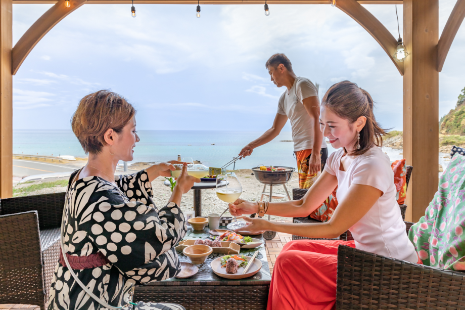夏だ！海を見ながら【日帰りBBQコース♪】(昼食)贅沢☆国産牛・八鹿豚・カニ！焼きマシュマロも♪
