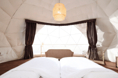 【ペット可】7mドームテントA【シングルベッド2台+エキストラベッド2台】