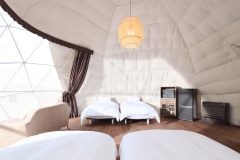 【ペット可】7mドームテントB【シングルベッド4台】