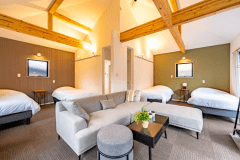 【プレミアム】4ベッド・サウナ付き・広々ドッグラン