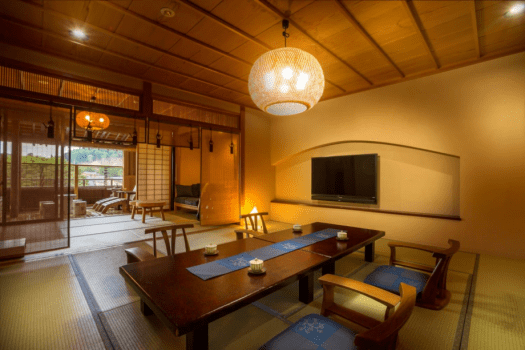 suite with private open air onsen hot spring bath(Image photo, each room different design)