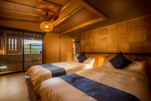 suite with private open air onsen hot spring bath