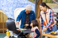 ガスタイプのBBQコンロなので、火の調整も楽ちん♪煙の心配も無用です。