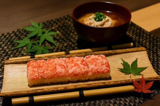 ■釣り連泊プラン■ほっと温まる豚汁と、贅沢なカニ棒寿司