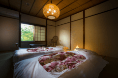 Maisonette with Open Air Bath Japanese Futon type