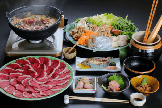 復活!地獄が贈る【特注田舎味噌で食べる】天然しし鍋プラン※2食付