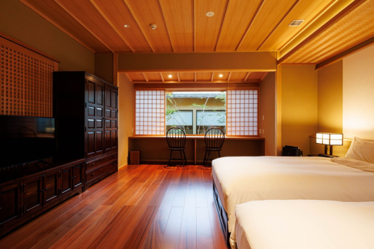 "Shakunage"twin beds room with open-air hot spring bath (non-smoking) "Shakunage"twin beds room with open-air hot spring bath (non-smoking)