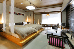 ■和室ツイン客室（10畳／3階）■～小上がりベッドタイプ～