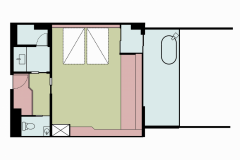 ★温泉内風呂付きコンセプトルーム★和モダン23平米＋温泉内風呂　平面図