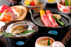 <Date-limited plan> Affordable trip ♪ Enjoy Tottori Wagyu beef and fresh abalone