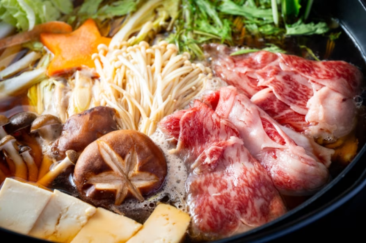 ≪いぬやど会員様限定10％OFF≫【夕食付き・そうさ若潮牛のすき焼きコース】～2種のそうさ若潮牛と彩り食材の贅沢盛り～食通も魅了する四季折々のグルメを味わう鍋料理【選べる朝食】