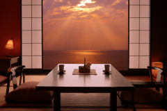 【オーシャンビュー客室】勝山海岸を一望できるオーシャンビューのお部屋