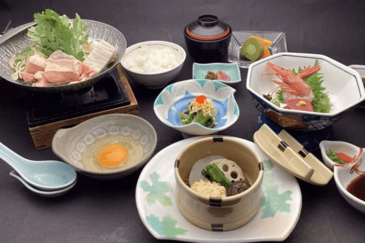 揖斐御膳　一例　※季節や仕入れ状況により内容は異なります。