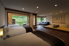 源泉掛け流し露天付 スイート和洋室 二人静