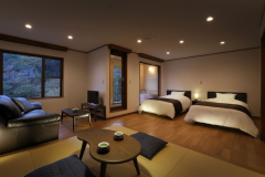 源泉掛け流し露天付 スイート和洋室 利休梅