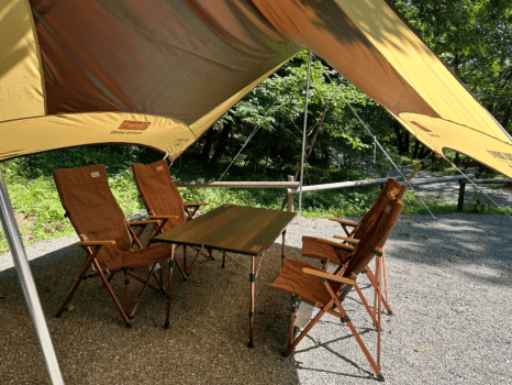 設営済みなので、ゆっくり過ごせる！