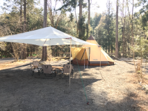 大きなテントでも余裕のスペース！