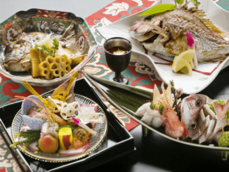 アニバーサリー懐石プラン（鯛料理＆ケーキor花束付）