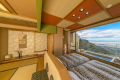 ◆Guest room with open-air bath◆【Yuduki-】(10 tatami mats + bed + open-air hot spring)