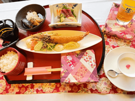 【期間限定！ゆったり旅】不知火海のお刺身・名物エビフライ御膳 おトクな温泉旅プラン＜飲み放題付き＞