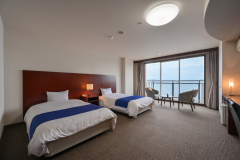 洋室ツイン（シャワー／トイレ付）★オーシャンビュー★Wi-Fi完備