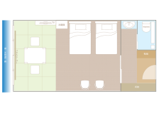 Lake side Japanese-Western style room
Floor plan Lake side Japanese-Western style room
Floor plan