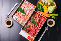 【ご夕食／BBQプラン】産山村の「放牧あか牛」や新鮮お野菜。調理はセルフスタイルで。