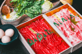【ご夕食/すき焼き】産山村の「あか牛」を使用。お肉本来の旨みをご堪能いただけます。 【ご夕食/すき焼き】産山村の「あか牛」を使用。お肉本来の旨みをご堪能いただけます。