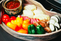 【ご夕食／BBQプラン】阿蘇や九重で獲れた新鮮なお野菜もたっぷりとご用意しております。