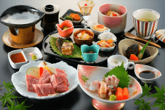 ★贅沢に豊後牛をWで味わう★豊後牛食べ比べ陶板焼き＆しゃぶしゃぶ御膳★貸切風呂無料★2食付き