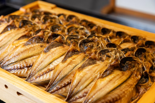 静岡といえばアジの干物　朝食には欠かせません