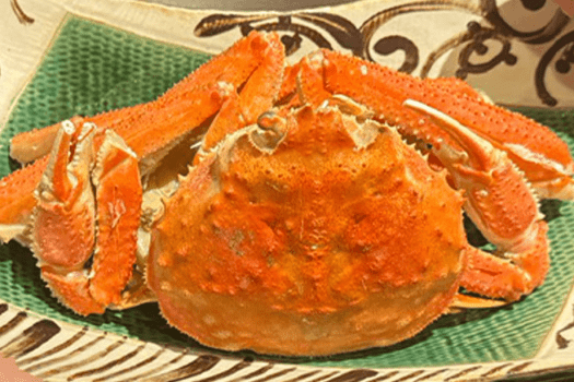 お二人で1杯「オオズワイガニ蒸し」付き