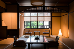 Modern Japanese room with open-air bath Modern Japanese room with open-air bath