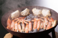 ふっくら蒸し焼きかにです。