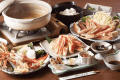 B【かにすき松葉刺コース】かにすき・焼かに・松葉蟹のお刺身