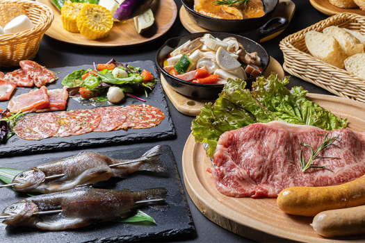 【1泊2食付き】≪スタンダードBBQ PLAN≫　秩父の地産地消BBQ～”秩父別邸　木叢 -komura-”が提案する自慢のBBQ～