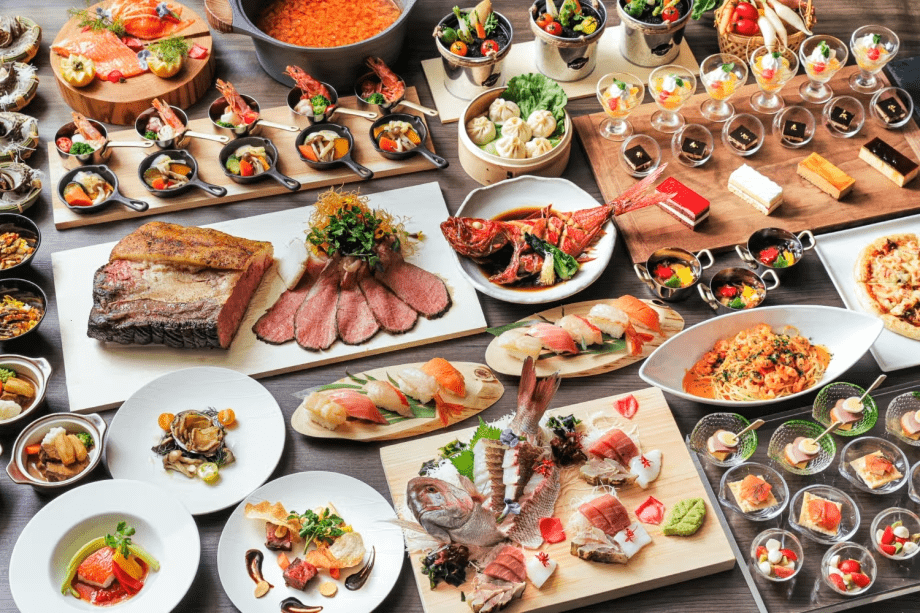 夕食ブッフェ例