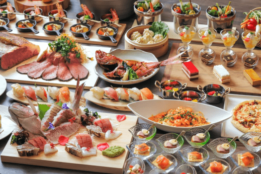 夕食ブッフェ例