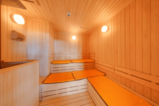 大浴場にはサウナ完備