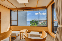 低層階角部屋（下田側）広縁からの景色