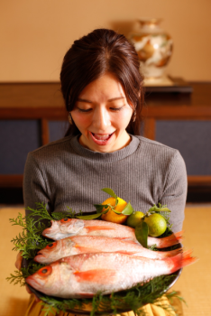 高級魚のどぐろを見て驚き♪