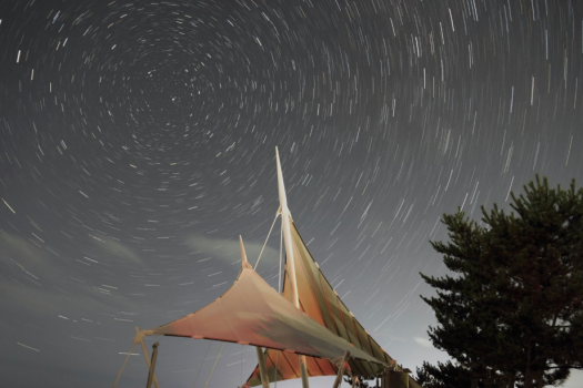 宿前の星空